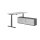 Hammerbacher Schreibtischkombination XDSM16 Maße: Schreibtisch: 1.600 x 630-1.270 x 800 mm, Sideboard: 1.600 x 520 x 400 mm (B x H x T) Spanplatte, melaminharzbeschichtet grau