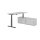 Hammerbacher Schreibtischkombination XDSM16 Maße: Schreibtisch: 1.600 x 630-1.270 x 800 mm, Sideboard: 1.600 x 520 x 400 mm (B x H x T) Spanplatte, melaminharzbeschichtet grau