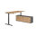 Hammerbacher Schreibtischkombination XDSM19 Maße: Schreibtisch: 1.800 x 630-1.270 x 800 mm, Sideboard: 1.600 x 520 x 400 mm (B x H x T) Spanplatte, melaminharzbeschichtet asteiche