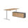 Hammerbacher Schreibtischkombination XDSM19 Maße: Schreibtisch: 1.800 x 630-1.270 x 800 mm, Sideboard: 1.600 x 520 x 400 mm (B x H x T) Spanplatte, melaminharzbeschichtet asteiche
