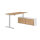Hammerbacher Schreibtischkombination XDSM19 Maße: Schreibtisch: 1.800 x 630-1.270 x 800 mm, Sideboard: 1.600 x 520 x 400 mm (B x H x T) Spanplatte, melaminharzbeschichtet asteiche