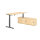 Hammerbacher Schreibtischkombination XDSM19 Maße: Schreibtisch: 1.800 x 630-1.270 x 800 mm, Sideboard: 1.600 x 520 x 400 mm (B x H x T) Spanplatte, melaminharzbeschichtet ahorn
