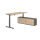 Hammerbacher Schreibtischkombination XDSM19 Maße: Schreibtisch: 1.800 x 630-1.270 x 800 mm, Sideboard: 1.600 x 520 x 400 mm (B x H x T) Spanplatte, melaminharzbeschichtet eiche