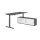 Hammerbacher Schreibtischkombination XDSM19 Maße: Schreibtisch: 1.800 x 630-1.270 x 800 mm, Sideboard: 1.600 x 520 x 400 mm (B x H x T) Spanplatte, melaminharzbeschichtet graphit