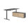 Hammerbacher Schreibtischkombination XDSM19 Maße: Schreibtisch: 1.800 x 630-1.270 x 800 mm, Sideboard: 1.600 x 520 x 400 mm (B x H x T) Spanplatte, melaminharzbeschichtet graphit