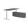 Hammerbacher Schreibtischkombination XDSM19 Maße: Schreibtisch: 1.800 x 630-1.270 x 800 mm, Sideboard: 1.600 x 520 x 400 mm (B x H x T) Spanplatte, melaminharzbeschichtet graphit