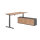 Hammerbacher Schreibtischkombination XDSM19 Maße: Schreibtisch: 1.800 x 630-1.270 x 800 mm, Sideboard: 1.600 x 520 x 400 mm (B x H x T) Spanplatte, melaminharzbeschichtet nussbaum