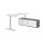 Hammerbacher Schreibtischkombination XDSM19 Maße: Schreibtisch: 1.800 x 630-1.270 x 800 mm, Sideboard: 1.600 x 520 x 400 mm (B x H x T) Spanplatte, melaminharzbeschichtet weiß