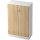 Hammerbacher Flügeltürenschrank 800 x 1.270 x 420 mm (B x H x T) 2 Fachböden Spanplatte Farbe der Front: weiß Farbe des Korpus: eiche