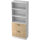Hammerbacher Hängeregistraturschrank 800 x 2.004 x 420 mm (B x H x T) Spanplatte, melaminharzbeschichtet Farbe der Front: eiche Farbe des Korpus: weiß