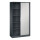 C+P Rollladenschrank Asisto 1.000 x 1.980 x 435 mm (B x H x T) 4 Fachböden lichtgrau schwarzgrau