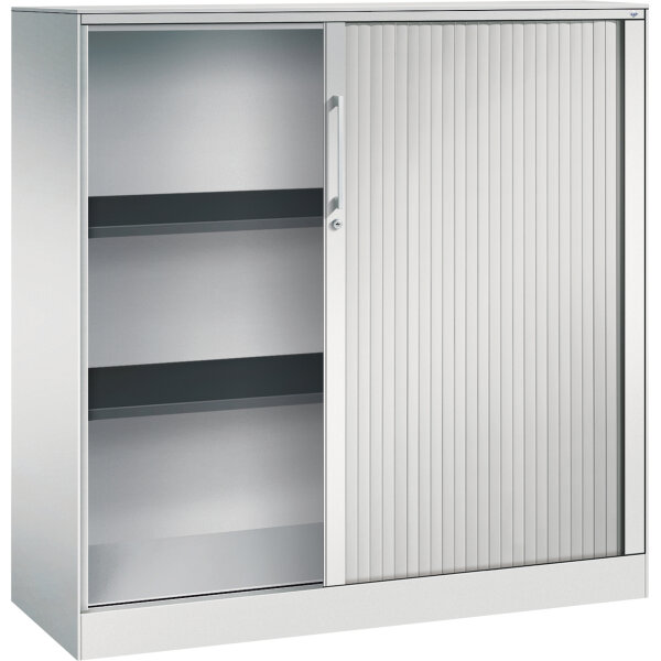 C+P Rollladenschrank Asisto 1.200 x 1.310 x 435 mm (B x H x T) 2 Fachböden lichtgrau lichtgrau