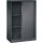 C+P Rollladenschrank Asisto 800 x 1.310 x 435 mm (B x H x T) 2 Fachböden schwarzgrau schwarzgrau