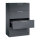C+P Hängeregistraturschrank Asisto 800 x 1.298 x 435 mm (B x H x T) Stahl, lackiert Farbe der Front: schwarzgrau Farbe des Korpus: schwarzgrau