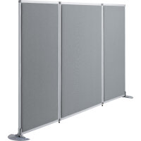 Stellwand MIAMI PLUS 81 x 160 cm (B x H) Polypropylen grau