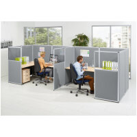 Stellwand MIAMI PLUS 121 x 160 cm (B x H) Polypropylen grau