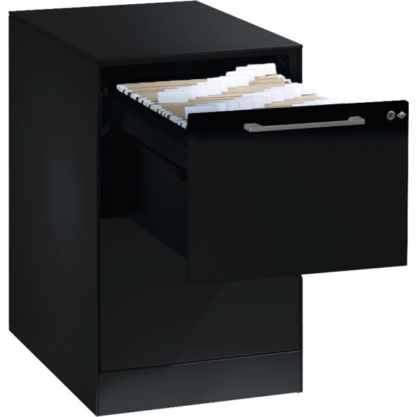 C+P Hängeregistraturschrank Asisto 440 x 698 x 600 mm (B x H x T) Stahl, lackiert Farbe der Front: schwarzgrau Farbe des Korpus: schwarzgrau