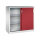C+P Schiebetürenschrank Acurado 1.200 x 1.200 x 500 mm (B x H x T) 2 Fachböden Stahl, lackiert Farbe der Front: rubinrot Farbe des Korpus: lichtgrau