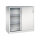 C+P Schiebetürenschrank Acurado 1.200 x 1.200 x 500 mm (B x H x T) 2 Fachböden Stahl, lackiert Farbe der Front: lichtgrau Farbe des Korpus: lichtgrau