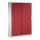 C+P Schiebetürenschrank Acurado 1.200 x 1.950 x 500 mm (B x H x T) 4 Fachböden Stahl, lackiert Farbe der Front: rubinrot Farbe des Korpus: lichtgrau