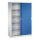 C+P Schiebetürenschrank Acurado 1.200 x 1.950 x 500 mm (B x H x T) 4 Fachböden Stahl, lackiert Farbe der Front: enzianblau Farbe des Korpus: lichtgrau