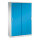 C+P Schiebetürenschrank Acurado 1.200 x 1.950 x 500 mm (B x H x T) 4 Fachböden Stahl, lackiert Farbe der Front: lichtblau Farbe des Korpus: lichtgrau