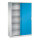 C+P Schiebetürenschrank Acurado 1.200 x 1.950 x 500 mm (B x H x T) 4 Fachböden Stahl, lackiert Farbe der Front: lichtblau Farbe des Korpus: lichtgrau