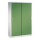 C+P Schiebetürenschrank Acurado 1.200 x 1.950 x 500 mm (B x H x T) 4 Fachböden Stahl, lackiert Farbe der Front: resedagrün Farbe des Korpus: lichtgrau