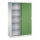 C+P Schiebetürenschrank Acurado 1.200 x 1.950 x 500 mm (B x H x T) 4 Fachböden Stahl, lackiert Farbe der Front: resedagrün Farbe des Korpus: lichtgrau