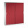 C+P Schiebetürenschrank Acurado 1.600 x 1.950 x 400 mm (B x H x T) 8 Fachböden Stahl, lackiert Farbe der Front: rubinrot Farbe des Korpus: lichtgrau