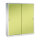 C+P Schiebetürenschrank Acurado 1.600 x 1.950 x 400 mm (B x H x T) 8 Fachböden Stahl, lackiert Farbe der Front: clowngrün Farbe des Korpus: lichtgrau