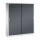 C+P Schiebetürenschrank Acurado 1.600 x 1.950 x 400 mm (B x H x T) 8 Fachböden Stahl, lackiert Farbe der Front: schwarzgrau Farbe des Korpus: lichtgrau