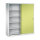 C+P Schiebetürenschrank Acurado 1.600 x 1.950 x 500 mm (B x H x T) 8 Fachböden Stahl, lackiert Farbe der Front: clowngrün Farbe des Korpus: lichtgrau