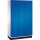 C+P Kleiderspind Cambio 1.200 x 1.950 x 525 mm (B x H x T) 3 Abteile Stahl, lackiert Farbe der Front: enzianblau Farbe des Korpus: lichtgrau