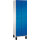 C+P Kleiderspind Cambio 600 x 1.980 x 525 mm (B x H x T) 2 Abteile Stahl, lackiert Farbe der Front: enzianblau Farbe des Korpus: lichtgrau