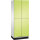 C+P Kleiderspind Cambio 800 x 1.950 x 525 mm (B x H x T) 2 Abteile Stahl, lackiert Farbe der Front: clowngrün Farbe des Korpus: lichtgrau