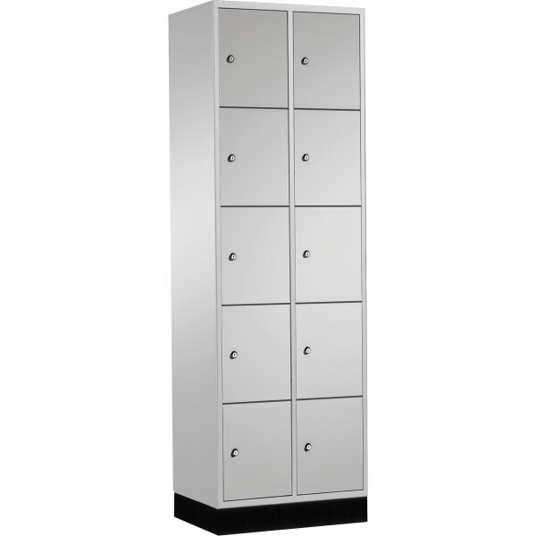 C+P Schließfachschrank Intro 10 Fächer Stahl, lackiert Farbe der Front: lichtgrau