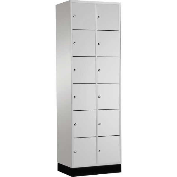 C+P Schließfachschrank Intro 12 Fächer Stahl, lackiert Farbe der Front: lichtgrau