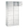 C+P Schließfachschrank Serie 8070 10 Fächer Stahl, lackiert lichtgrau