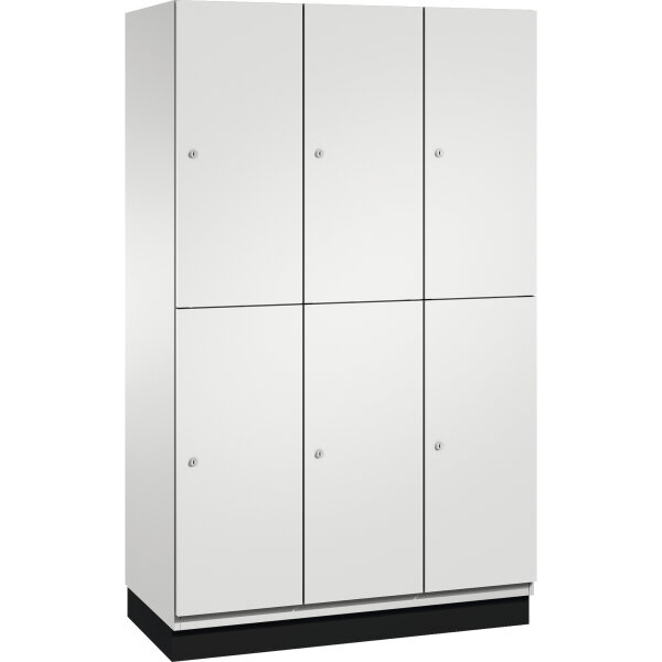 C+P Kleiderspind Cambio 1.200 x 1.950 x 525 mm (B x H x T) 3 Abteile Stahl, lackiert Farbe der Front: lichtgrau Farbe des Korpus: lichtgrau