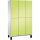 C+P Kleiderspind Cambio 1.200 x 1.980 x 525 mm (B x H x T) 3 Abteile Stahl, lackiert Farbe der Front: clowngrün Farbe des Korpus: lichtgrau