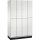 C+P Kleiderspind Cambio 1.200 x 1.950 x 525 mm (B x H x T) 4 Abteile Stahl, lackiert Farbe der Front: lichtgrau Farbe des Korpus: lichtgrau