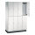 C+P Kleiderspind Cambio 1.200 x 1.950 x 525 mm (B x H x T) 4 Abteile Stahl, lackiert Farbe der Front: lichtgrau Farbe des Korpus: lichtgrau