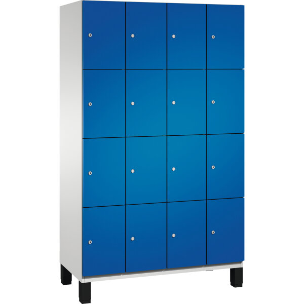 C+P Schließfachschrank Cambio 16 Fächer Stahl, lackiert Farbe der Front: enzianblau