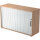 Hammerbacher Rollladenschrank 1.200 x 748 x 400 mm (B x H x T) silber nussbaum