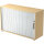 Hammerbacher Rollladenschrank 1.200 x 748 x 400 mm (B x H x T) silber ahorn
