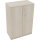 Flügeltürenschrank endless 800 x 1.133 x 442 mm (B x H x T) 2 Fachböden Holz Farbe: akazie hell silberaluminium