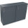 Schiebetürenschrank endless 1.600 x 1.133 x 442 mm (B x H x T) 4 Fachböden Holz lavagrau