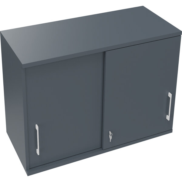Aufsatzschrank endless Schiebetürenschrank endless 1.000 x 736 x 442 mm (B x H x T) 1 Fachboden Holz lavagrau