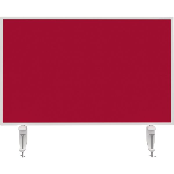 magnetoplan® Tischtrennwand VarioPin 80 x 50 cm (B x H) 2cm schwer entflammbar rot